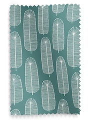 MissPrint Teal Bloom Made to Measure Roller Blinds - Image 3 of 6