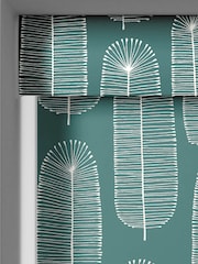 MissPrint Teal Bloom Made to Measure Roller Blinds - Image 4 of 6
