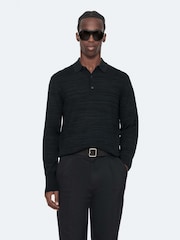AllSaints Beton Long Sleeve Polo Shirt - 8суретінің 1 суреті