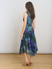 Gina Bacconi Blue Corie Printed Midi Dress - Image 2 of 7