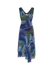 Gina Bacconi Blue Corie Printed Midi Dress - Image 7 of 7