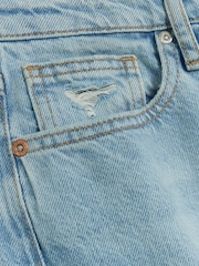 River Island Blue High Rise Straight Ripped Jeans - Image 6 of 7