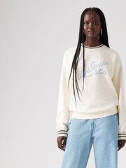 Levi's® Egret Graphic Heritage Sport Crewneck 100% Cotton Sweatshirt - Image 1 of 5