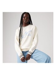 Levi's® Egret Graphic Heritage Sport Crewneck 100% Cotton Sweatshirt - Image 3 of 5