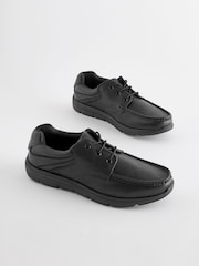 Black Standard Fit Apron Lace Up Shoes - Image 2 of 6