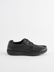 Black Standard Fit Apron Lace Up Shoes - Image 3 of 6
