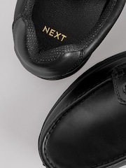 Black Standard Fit Apron Lace Up Shoes - Image 6 of 6