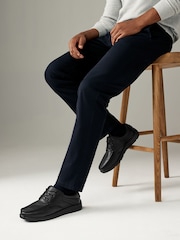 Negro - Corte ancho - Zapatos con cordones y costura en el borde - Imagen 1 de 6