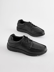 Negro - Corte ancho - Zapatos con cordones y costura en el borde - Imagen 2 de 6