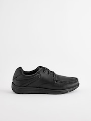 Negro - Corte ancho - Zapatos con cordones y costura en el borde - Imagen 3 de 6