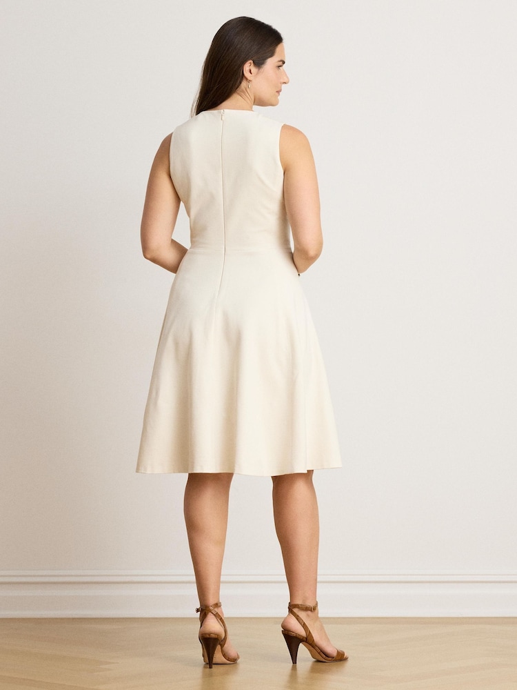 Lauren Ralph Lauren Cream Ponte Sleeveless Dress - Image 2 of 9 Lauren Ralph Lauren Cream Ponte Sleeveless Dress - Image 2 of 9