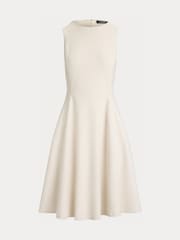 Lauren Ralph Lauren Cream Ponte Sleeveless Dress - Image 9 of 9
