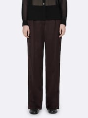 AllSaints Purple Leonie Satin Trousers - Image 2 of 8