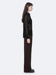 AllSaints Purple Leonie Satin Trousers - Image 5 of 8