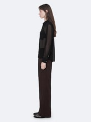 AllSaints Purple Leonie Satin Trousers - Image 7 of 8