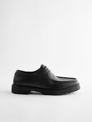 Black Cleated Sole Apron Shoes - Image 4 of 7
