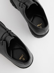 Black Cleated Sole Apron Shoes - Image 6 of 7