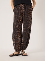 Hush Animal Mako Leopard Balloon Hem Trousers - Image 1 of 6