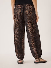 Hush Animal Mako Leopard Balloon Hem Trousers - Image 2 of 6