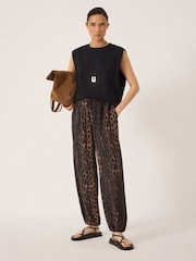 Hush Animal Mako Leopard Balloon Hem Trousers - Image 5 of 6