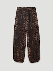 Hush Animal Mako Leopard Balloon Hem Trousers - Image 6 of 6