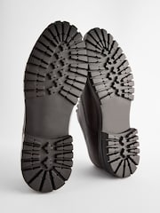 Brown Leather Cleated Sole Derby Shoes - Image 4 of 6