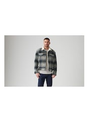 Серый в клетку Car Park - ® Куртка с меховой отделкой Levi's Type III - Изображение 1 из 4