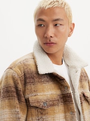 Levi's® Westin Plaid Curry Type III Sherpa Trucker Jacket - Image 4 of 7