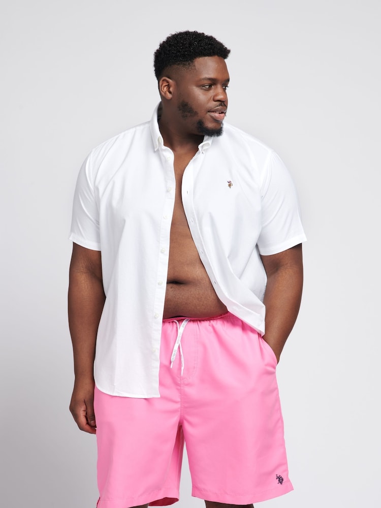 U.S. Polo Assn. Pink Core Swim Shorts - Image 1 of 6