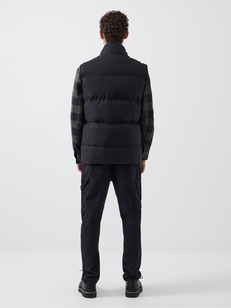French Connection Black Fleece Funnel Gilet - Image 2 of 3