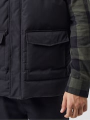 French Connection Black Fleece Funnel Gilet - Image 3 of 3