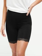 Black Cotton Blend Anti-Chafe Shorts 2 Pack - Image 3 of 5