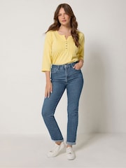 M&Co Blue Straight Leg Boyfriend Jeans - Image 2 of 6