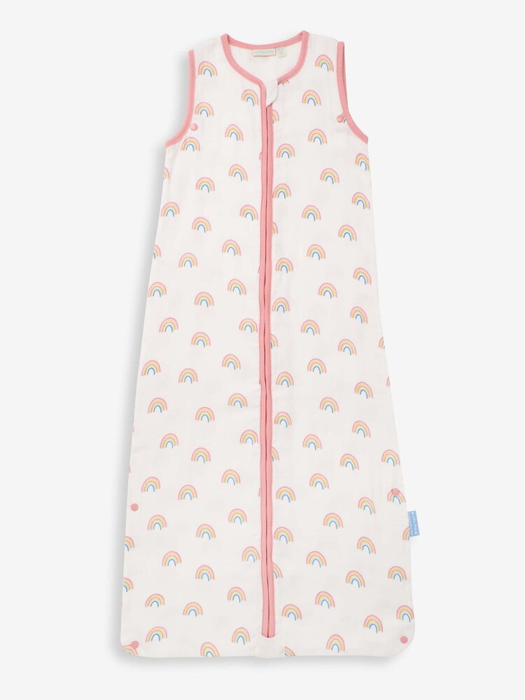 JoJo Maman Bébé Pink Rainbow 1 Tog Toddler Muslin Sleeping Bag - Image 1 of 1