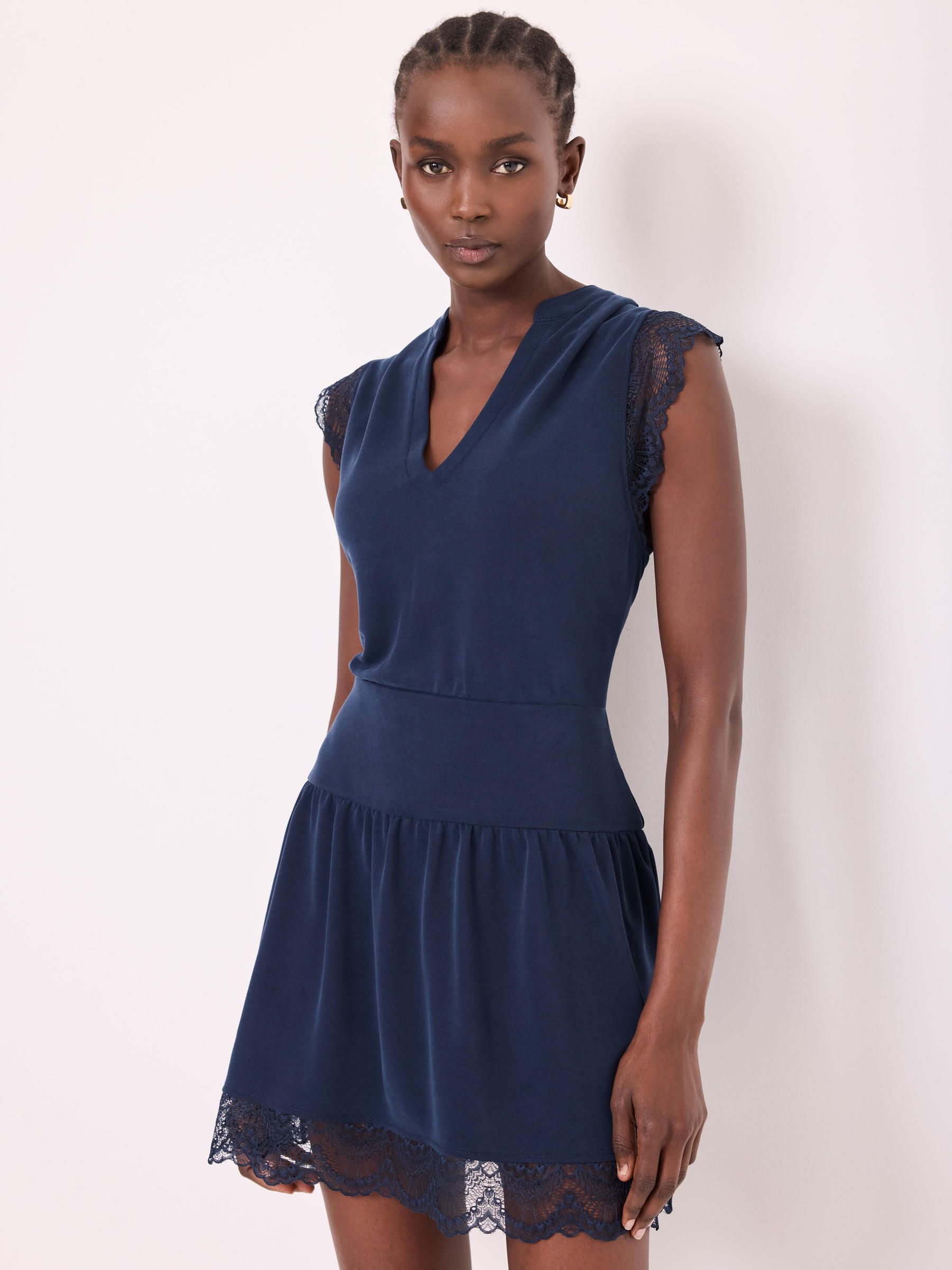 Buy Mint Velvet Blue Lace Detail Playsuit from Next Netherlands