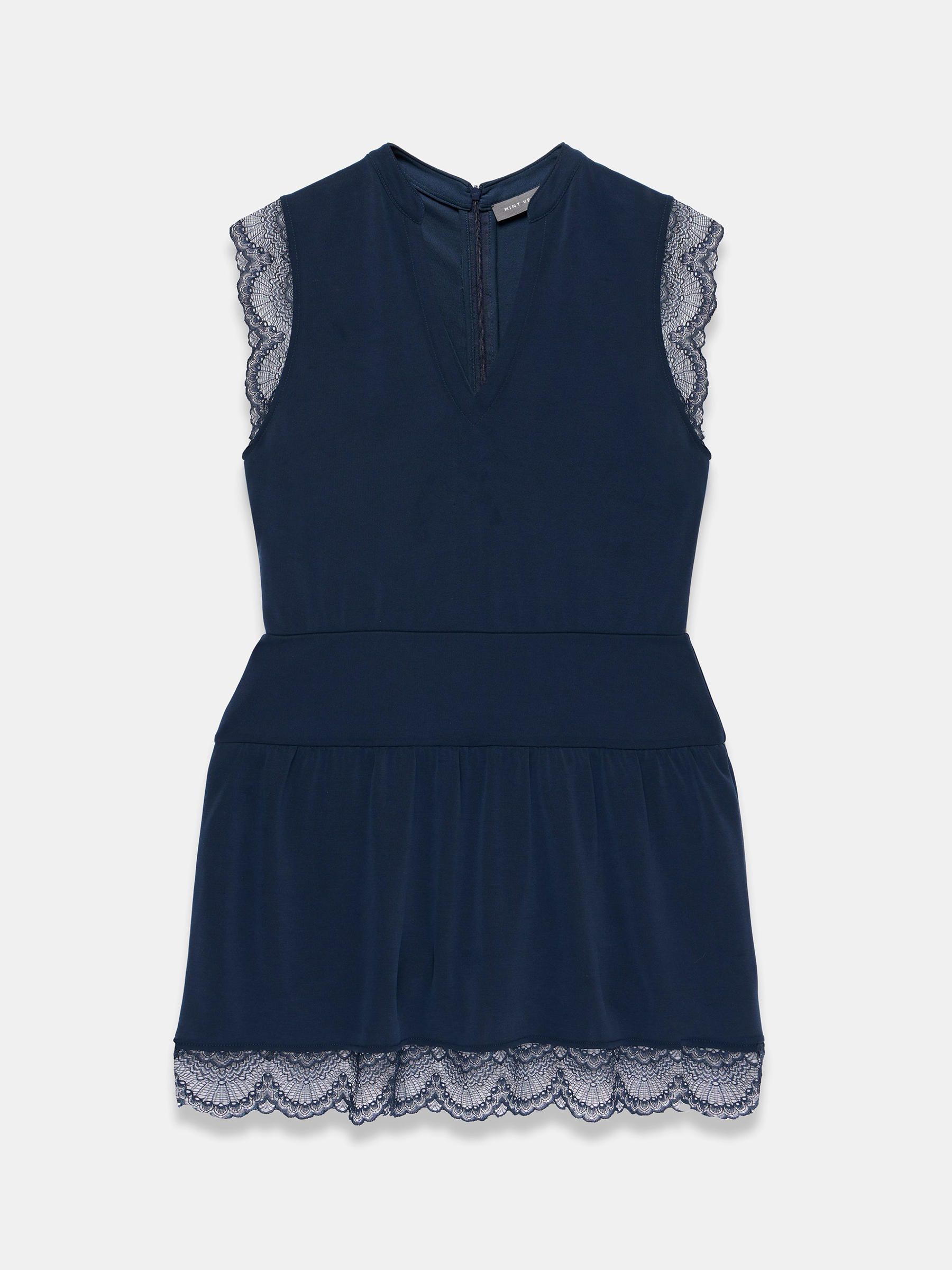 Buy Mint Velvet Blue Lace Detail Playsuit from Next Netherlands