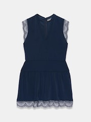Mint Velvet Blue Lace Detail Playsuit - Image 6 of 7