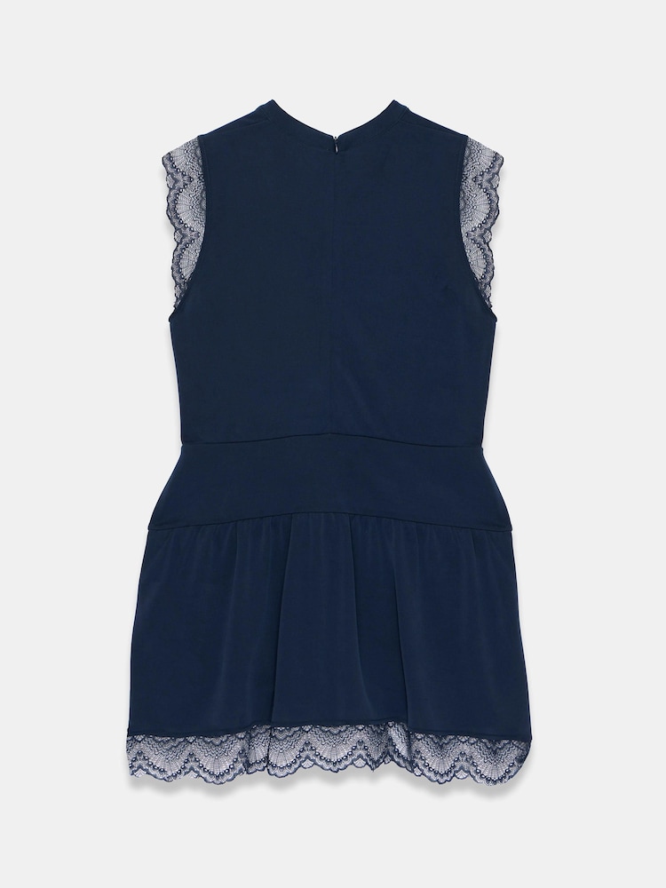 Mint Velvet Blue Lace Detail Playsuit - Image 7 of 7 Mint Velvet Blue Lace Detail Playsuit - Image 7 of 7