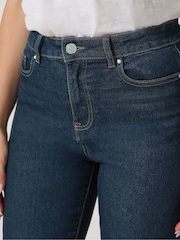 M&Co Darkwash Blue Straight Leg Boyfriend Jeans - Image 4 of 6