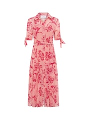 Gina Bacconi Pink Adrienne Shirt Dress - Image 6 of 6