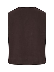 Yours Curve Brown Denim Button Waistcoat - Image 6 of 6