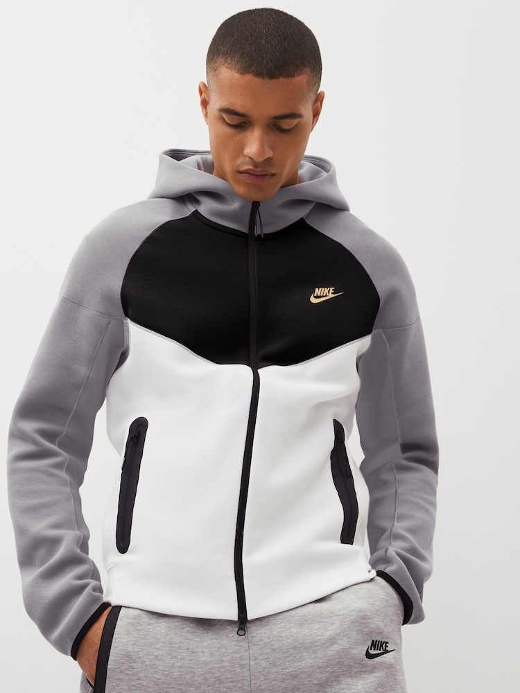 Nike Light Wood Natural Tech Fleece Zip-Up Hoodie - Image 1 of 4