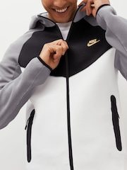 Nike Light Wood Natural Tech Fleece Zip-Up Hoodie - Image 3 of 4