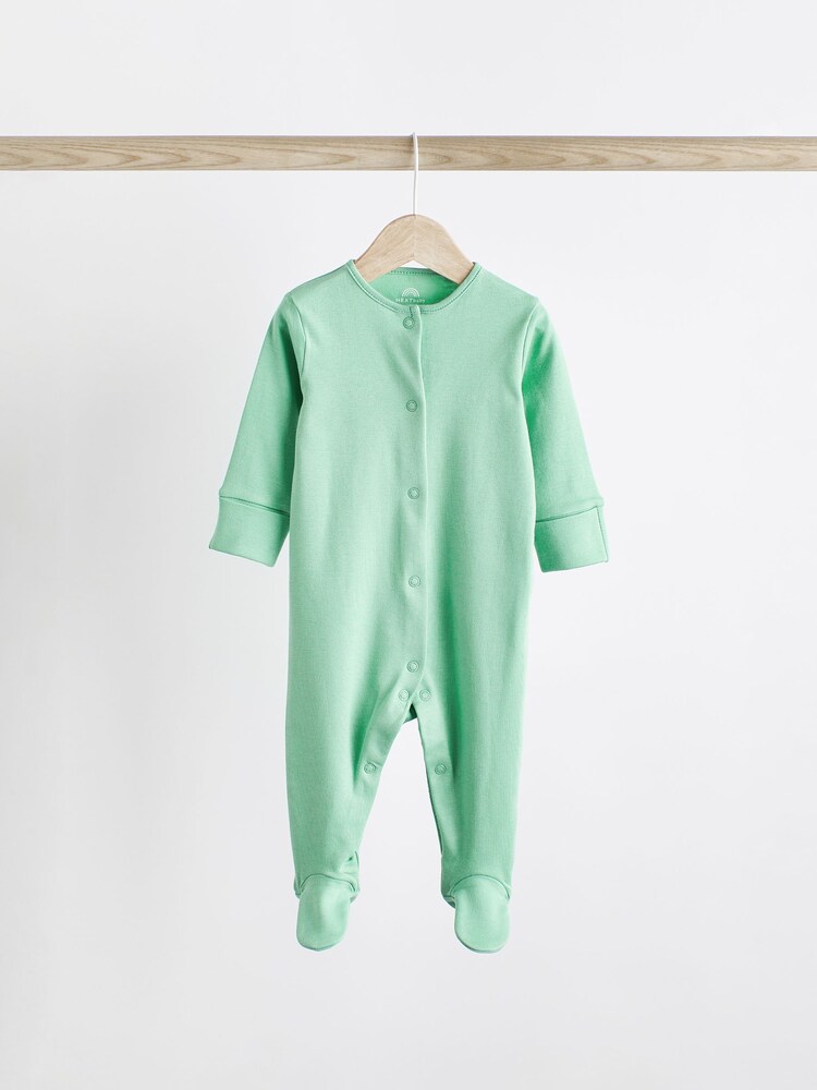 Grün/Blau/Orange - Baby-Schlafanzüge aus 100 % Baumwolle im 3er-Pack (0–2 J.) - Bild 2 von 12