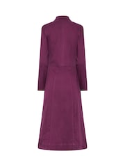 Long Tall Sally Purple Zip Collar Denim Midi Dress - Image 6 of 6