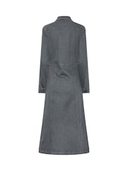 Long Tall Sally Grey Button Denim Midi Dress - Image 6 of 6