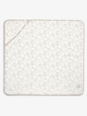The Little Tailor White Baby Soft Jersey 100% Cotton Bunny Print Blanket - Image 2 of 6