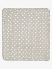The Little Tailor White Baby Soft Jersey 100% Cotton Bunny Print Blanket - Image 3 of 6