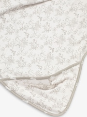 The Little Tailor White Baby Soft Jersey 100% Cotton Bunny Print Blanket - Image 5 of 6
