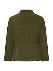 Yours Curve Green Tie Waist Utility Top - Image 6 of 6